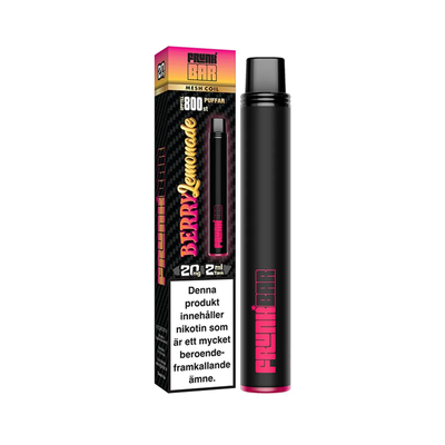 Engångsvape Frunk Bar Berry Lemonade bredvid originalförpackning