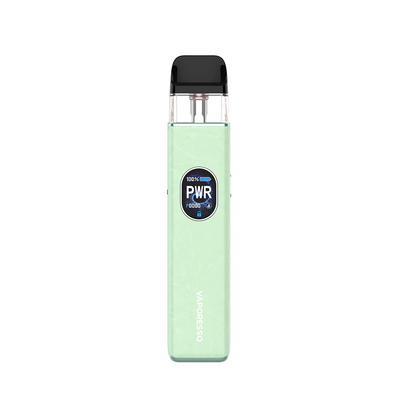 Vaporesso XROS 5 i färgen Jade Green – e-cigarett med färgskärm, transparent pod och ljusgrön design