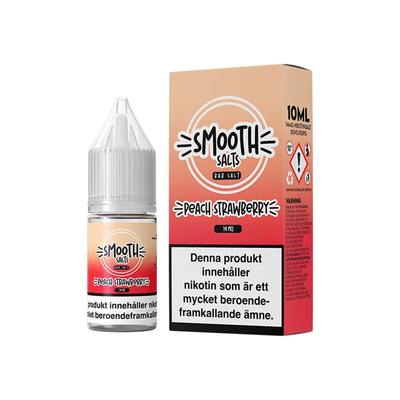Smooth Salts Peach Strawberry Flaska bredvid originalförpackning