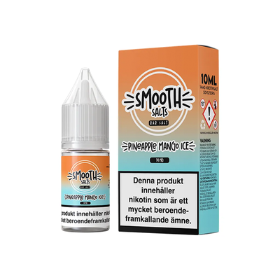 Smooth Salts Pineapple Mango Ice  Flaska bredvid originalförpackning