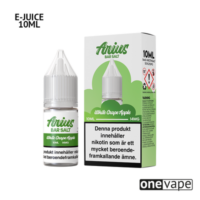 Arius Bar Salt - White Grape Apple (10ml, Nic Salt)