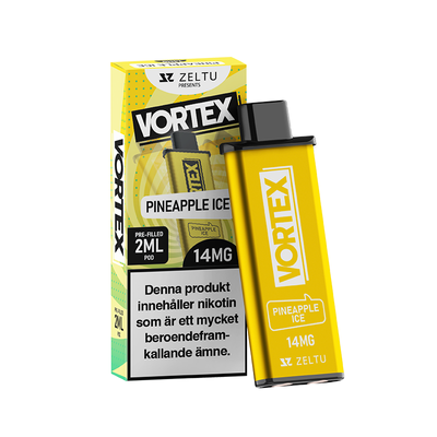 Zeltu X3 Vortex Pineapple Ice pod framför originalförpackning