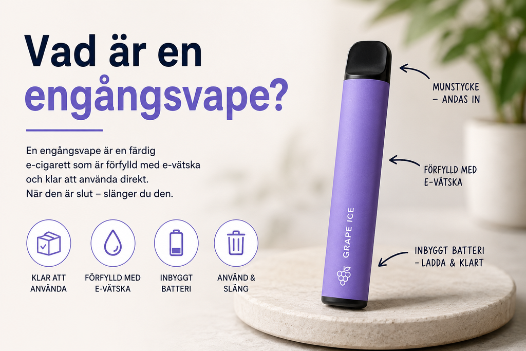 Vad är en engångsvape? Komplett guide till engångsvapes