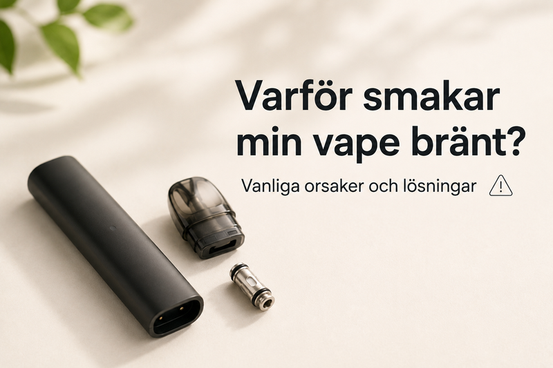 Varför smakar min vape bränt?