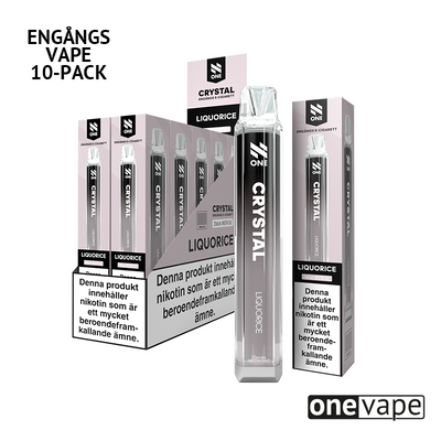 N One Crystal Mesh Engångs Vape - Liquorice (10-Pack)