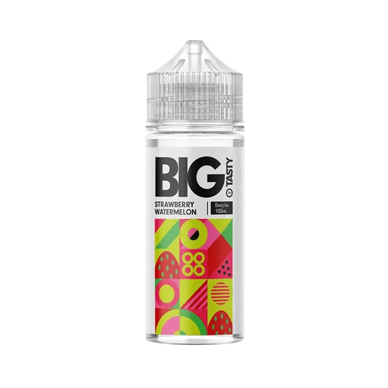 Big Tasty Strawberry Watermelon originalflaska mot vit bakgrund