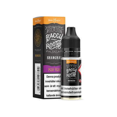 Baccy Roots Shanghai Flaska bredvid originalförpackning