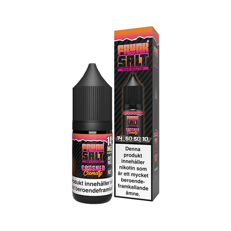 E-juice Frunk Bar Salt Crushed Candy 14 mg 10 ml med flaska och kartong