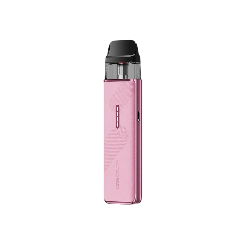 Vaporesso XROS 5 MINI i färgen Retro Pink – kompakt e-cigarett med transparent pod och stilren design i rosa utförande