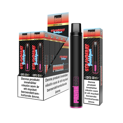 Frunk Bar Mesh Strawberry Bubblegum engångsvape 10-pack, förfyllda vapes med nikotin och 2 ml e-vätska.