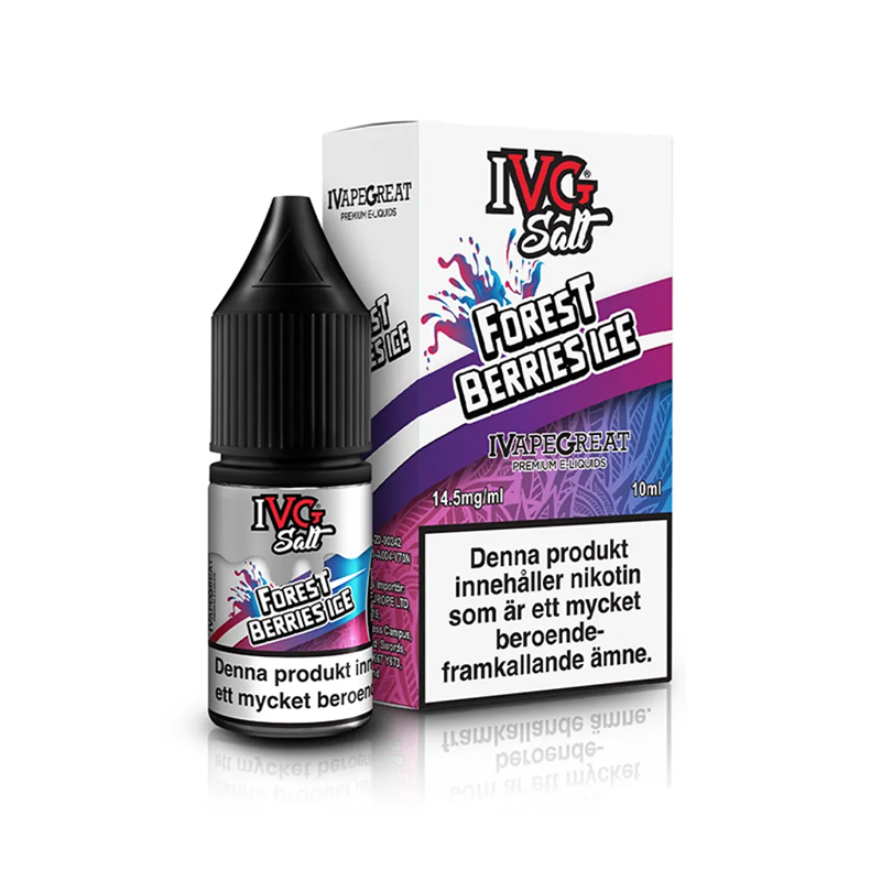 IVG Salts Forest Berries Ice flaska bredvid originalförpackning