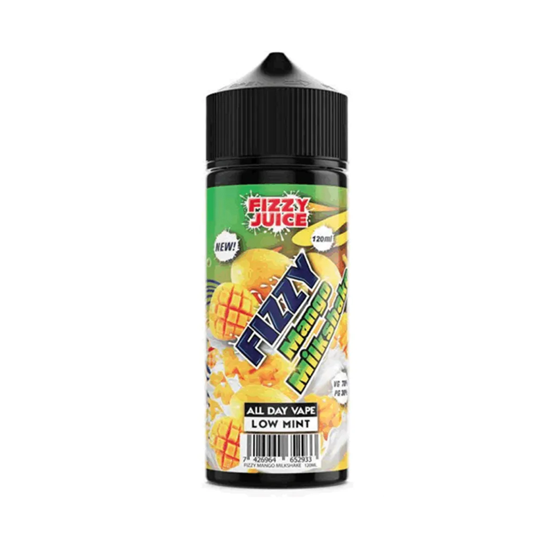 fizzy Mango Milkshake originalflaska mot vit bakgrund