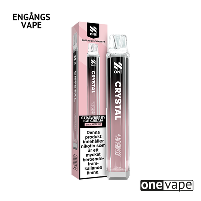 N One Crystal Mesh Engångs Vape - Strawberry Ice Cream