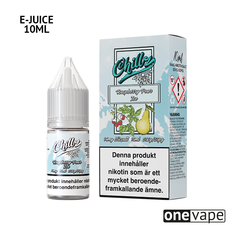 Chillz - Raspberry Pear Ice (10ml, Nic Salt)