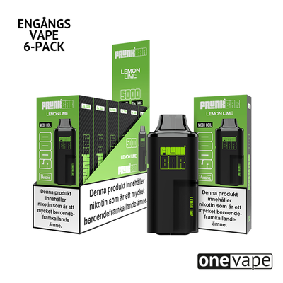 Frunk 5000 Engångs Vape - Lemon Lime (6-Pack)
