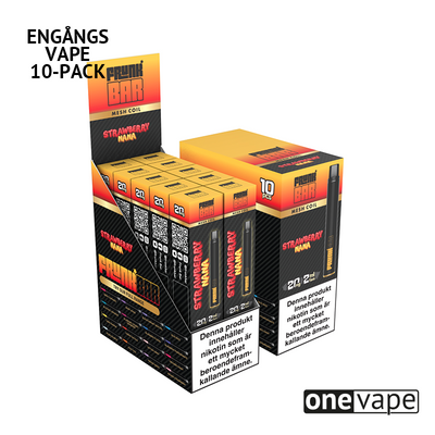Frunk Bar Mesh Engångs Vape - Strawberry Nana (10-Pack)