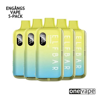 Elfbar 6K Engångs Vape - Pineapple Ice (5-Pack)