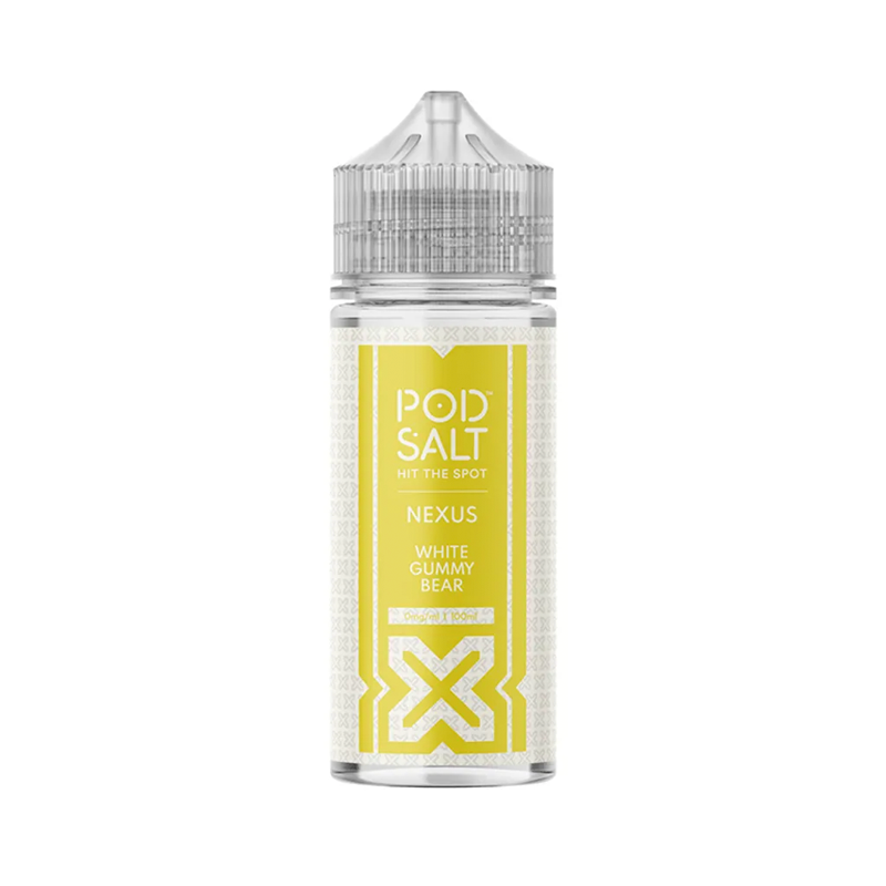 nexus White Gummy Bear originalflaska mot vit bakgrund
