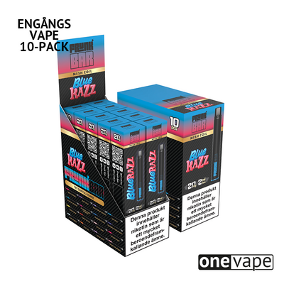 Frunk Bar Mesh Engångs Vape - Blue Razz (10-Pack)