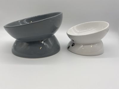 Kattmatskål ergonomisk Grey XL