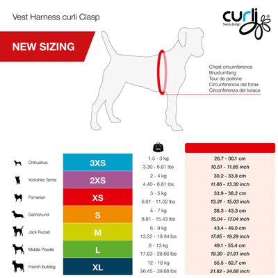 Curli Vest sele Clasp Air-Mesh Black