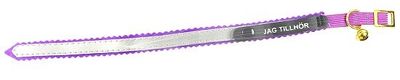 Katthalsband Jag tillhör med reflex Rosa