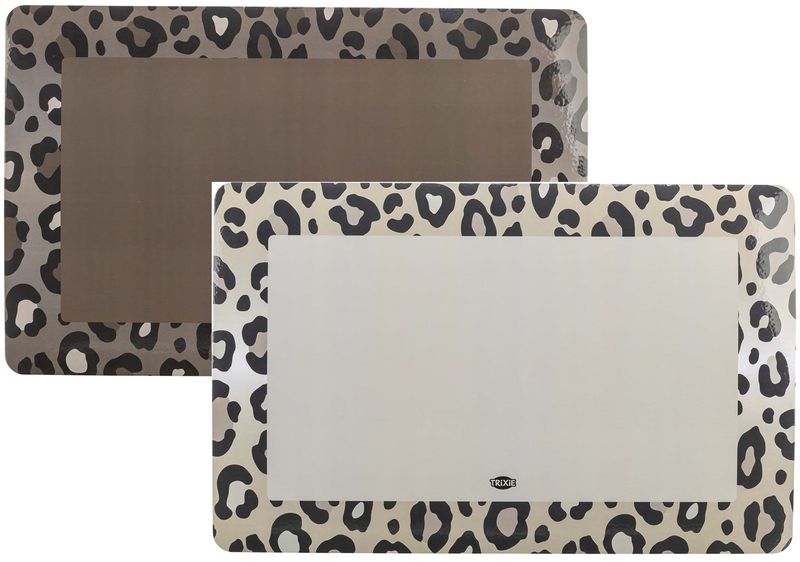 Matskålsunderlägg Leopard, med bård