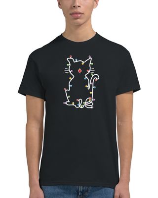 Supercat T shirt med tryck Kittylights svart