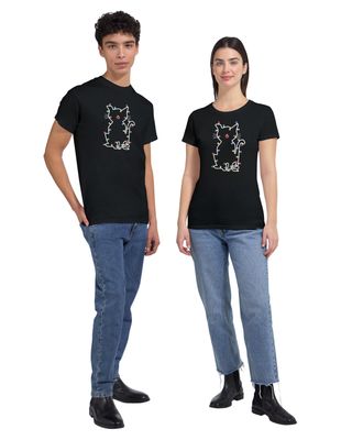 Supercat T shirt med tryck Kittylights svart