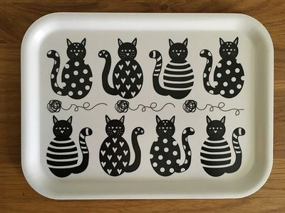 Bricka med kattmotiv AnnEko