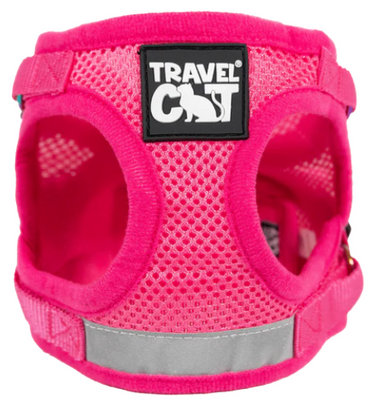 Travelcat kattsele med koppel Rosa
