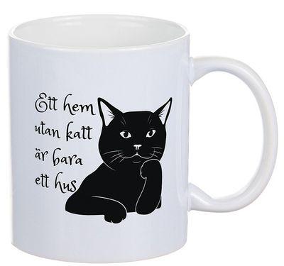 Mugg med 2 st kattmotiv