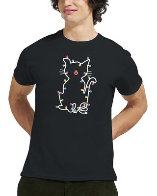 Supercat T shirt med tryck Kittylights svart