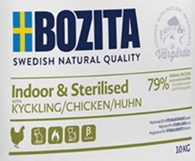 Bozita Indoor & Sterilised Chicken 10 kg