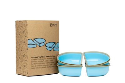 Surefeed delad skål blå, 4st