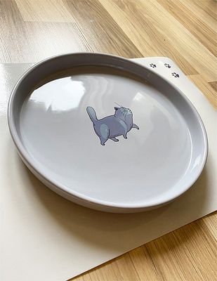 Kattmatskål FatCat XL (stor med låg kant)