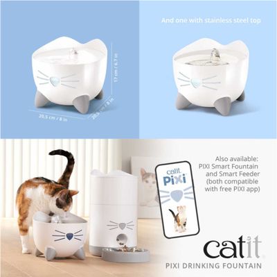 Vattenfontän CatIt Pixi rostfri