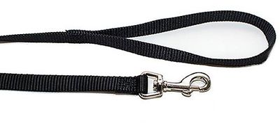 Sele med koppel - svart nylon