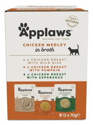 Applaws Chicken Medley buljong 12x70g
