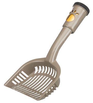 Spade med bajspåsar i skaftet Beige