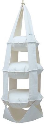 The Cat's Trapeze vit bomull - 3 våningar