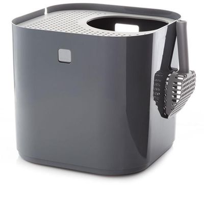 Modkat kattlåda grå