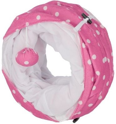 Prasseltunnel Puntino rosa 100 cm