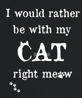 Supercat T shirt med tryck Right Meow Svart