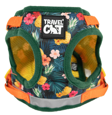 Travelcat kattsele med koppel Blommig