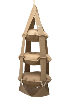 The Cat's Trapeze natural jute - 3 våningar