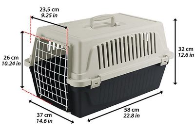 Transportbur Atlas svart 58 x 37 x 32 cm