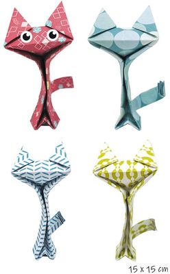 Origami Funny Cats