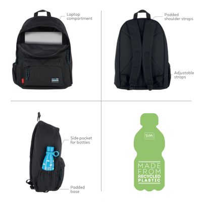 Ryggsäck Sushi, rosa med kattmotiv