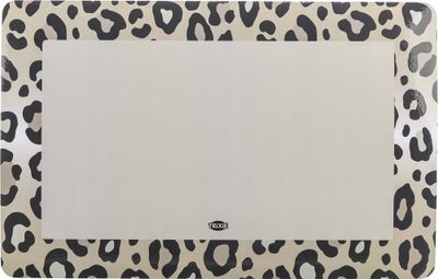Matskålsunderlägg Leopard, med bård